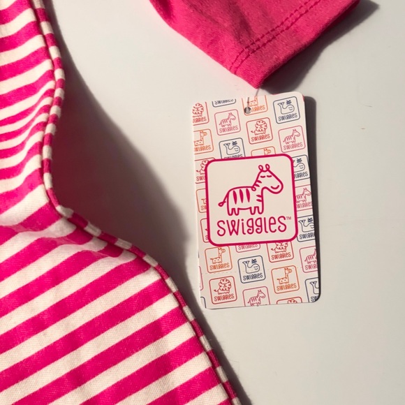 Baby’s Pink Striped Pjs Three Piece Long Sleeve Long Pants Cotton And Cutest Hat - Picture 3 of 5